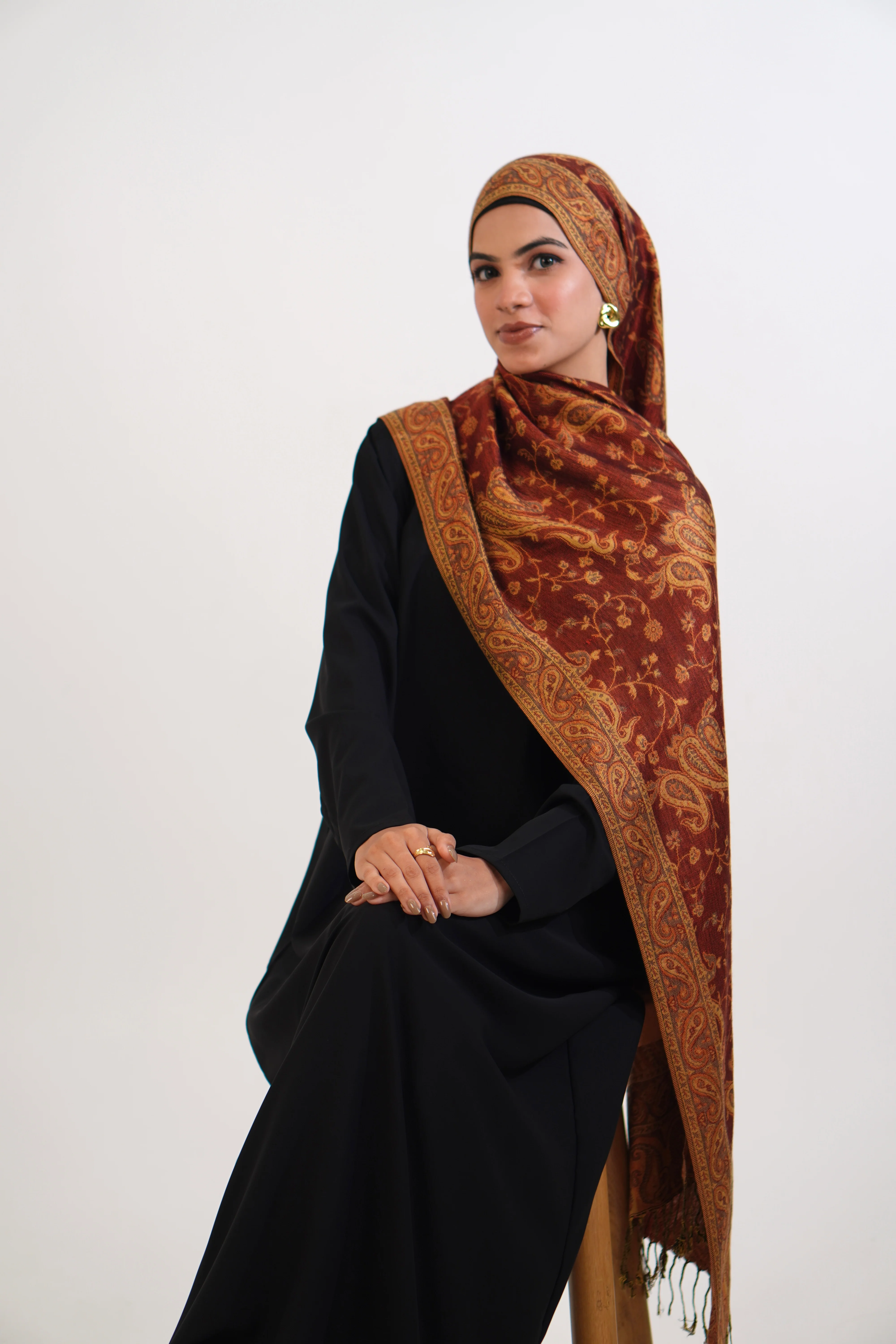 Pashmina Hijab - Kesariya - Image 3