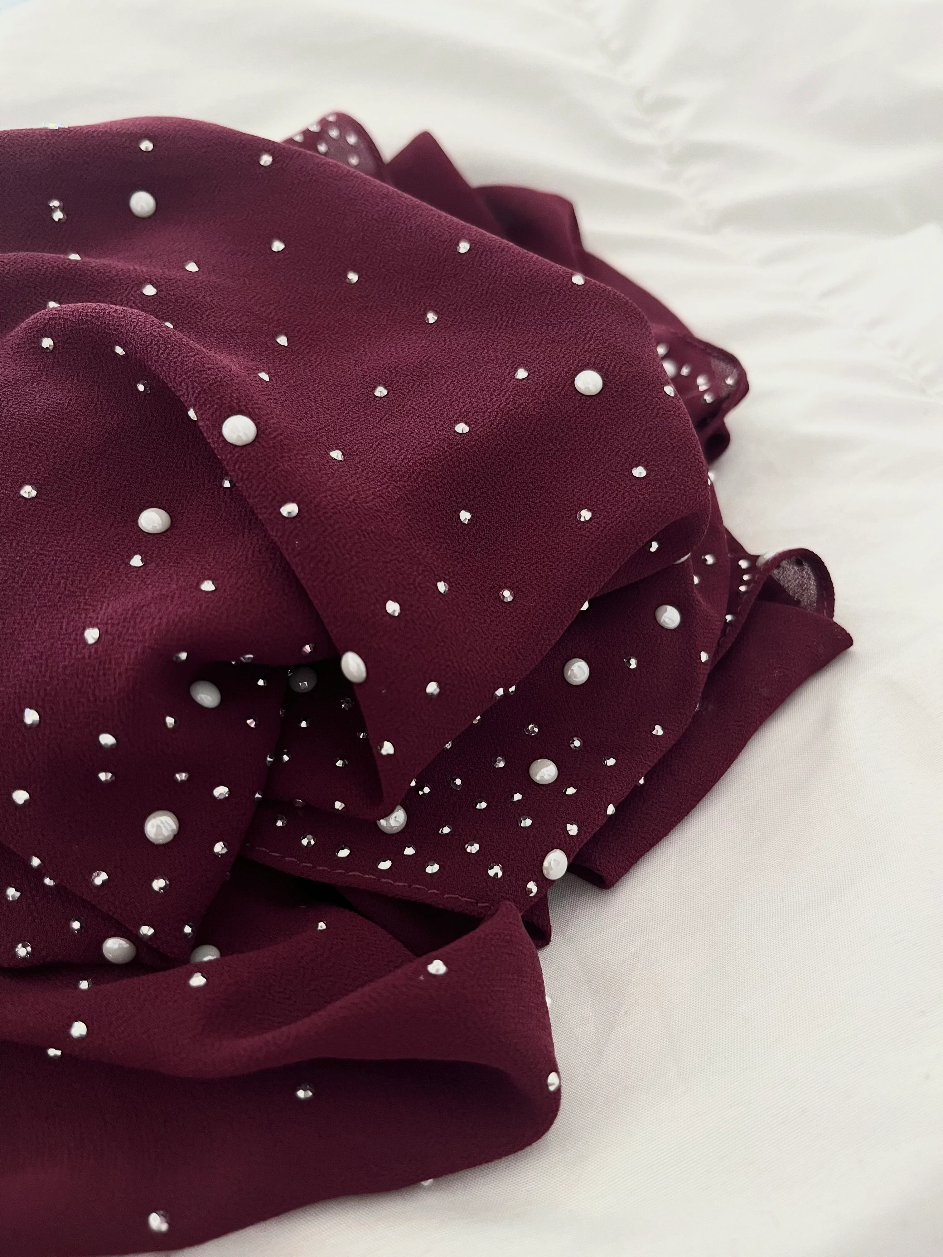Pearls & Stone - Maroon - Image 3