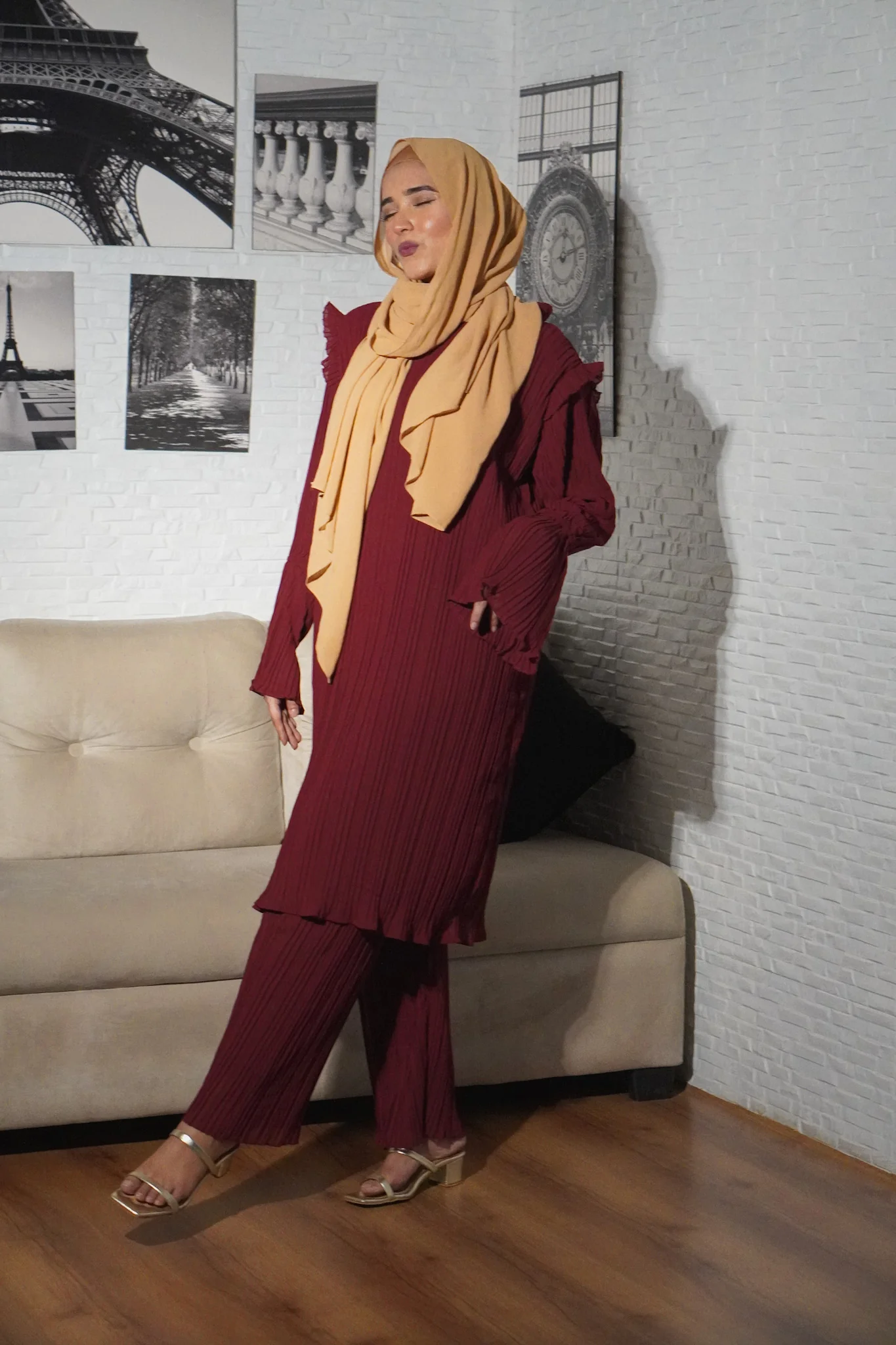 Pleated Co-Ord Set - 3 SHADES - Image 9