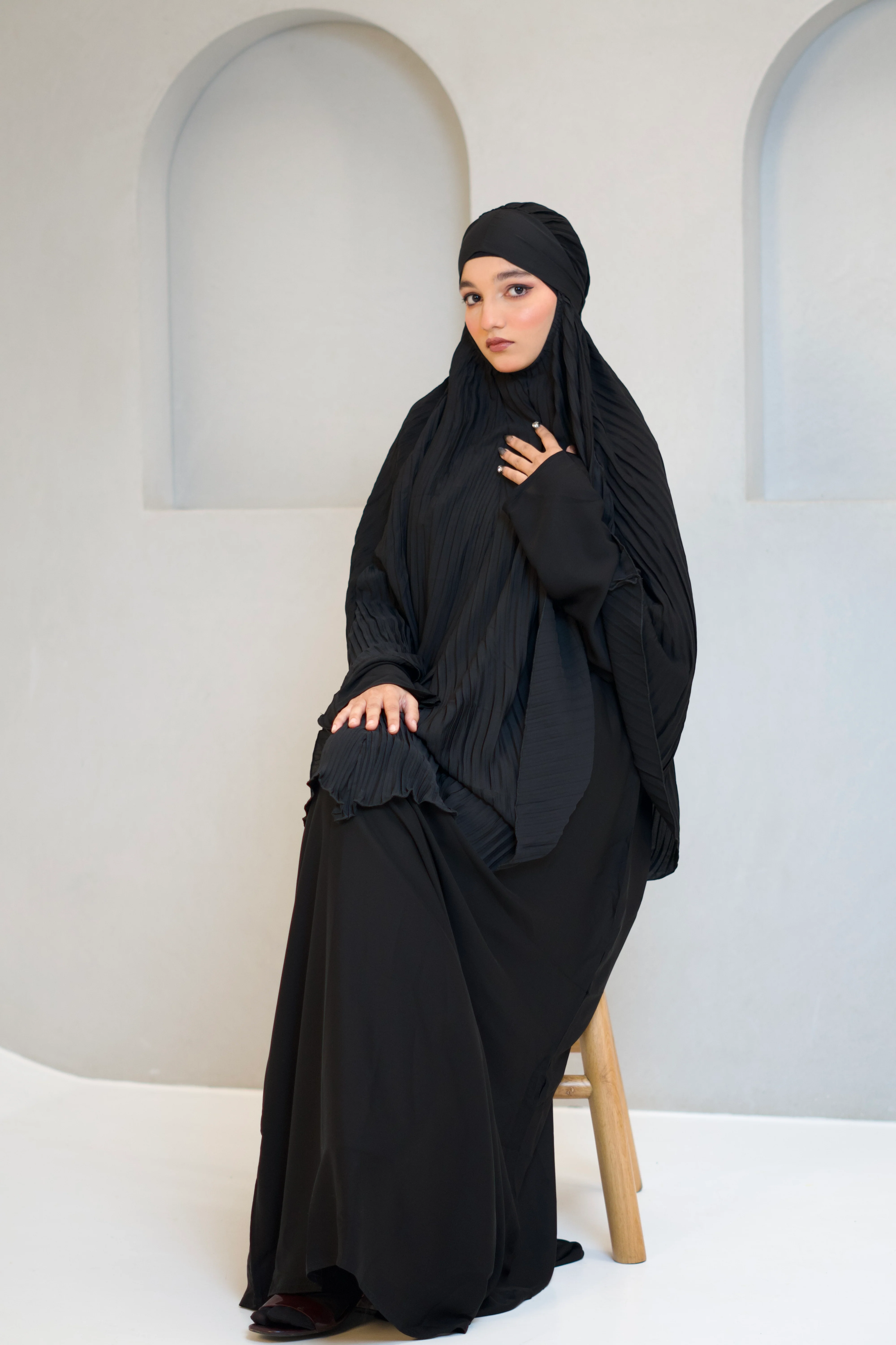 PLEATED KHIMAR SET - Image 24
