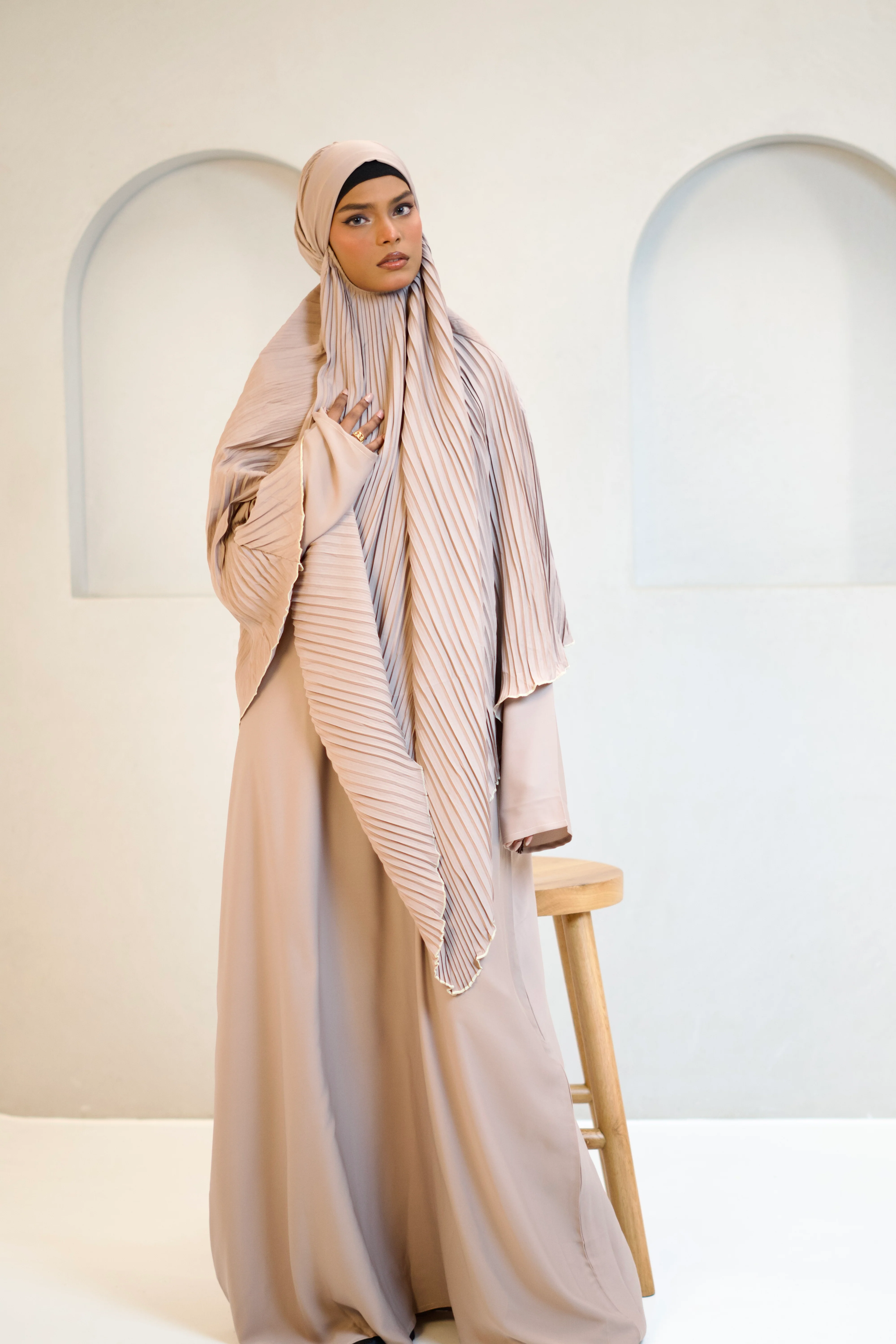 PLEATED KHIMAR SET - Image 4