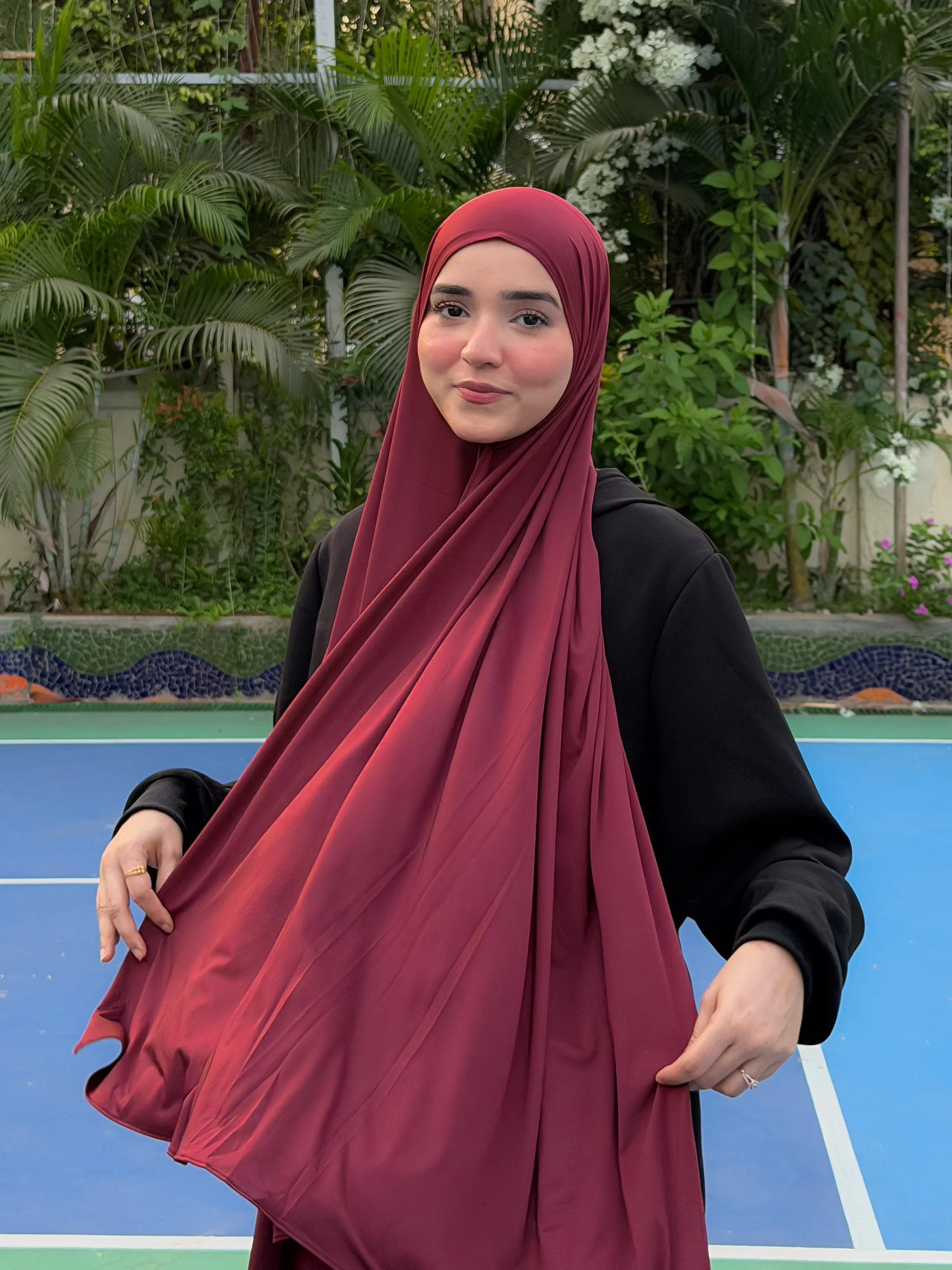 Premium Liquid Jersey - Cherry Noir - Image 11