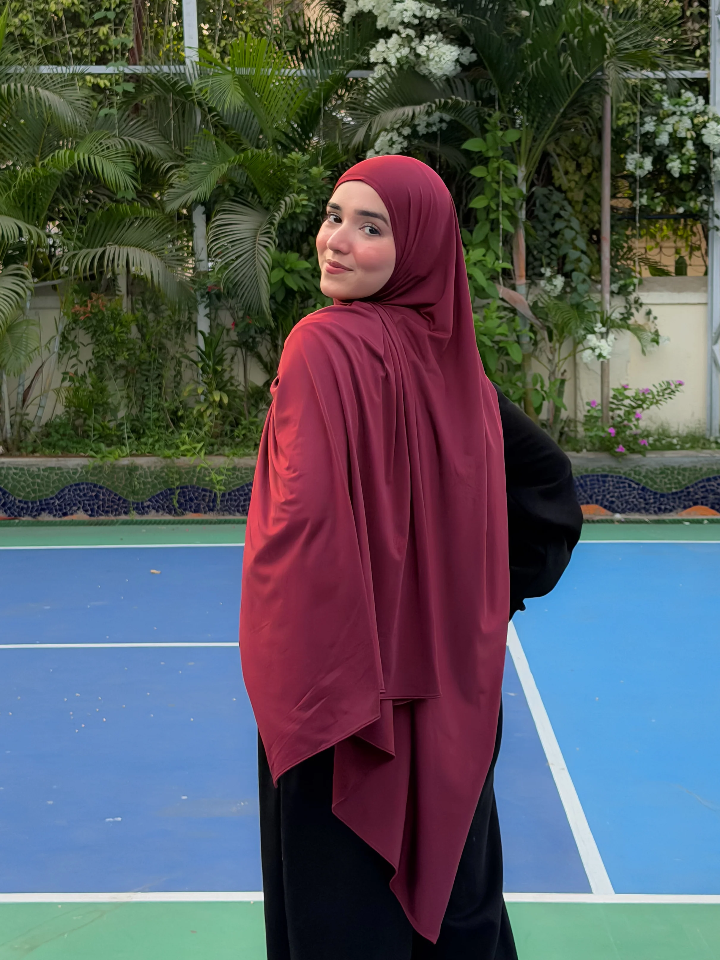 Premium Liquid Jersey - Cherry Noir - Image 5