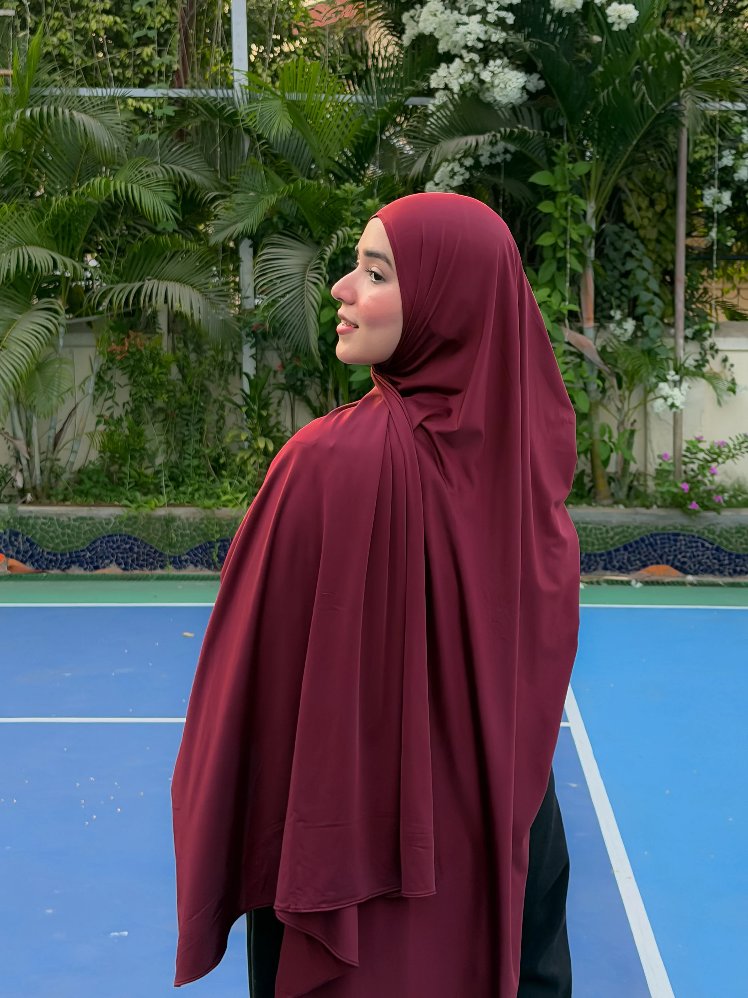 Premium Liquid Jersey - Cherry Noir - Image 8