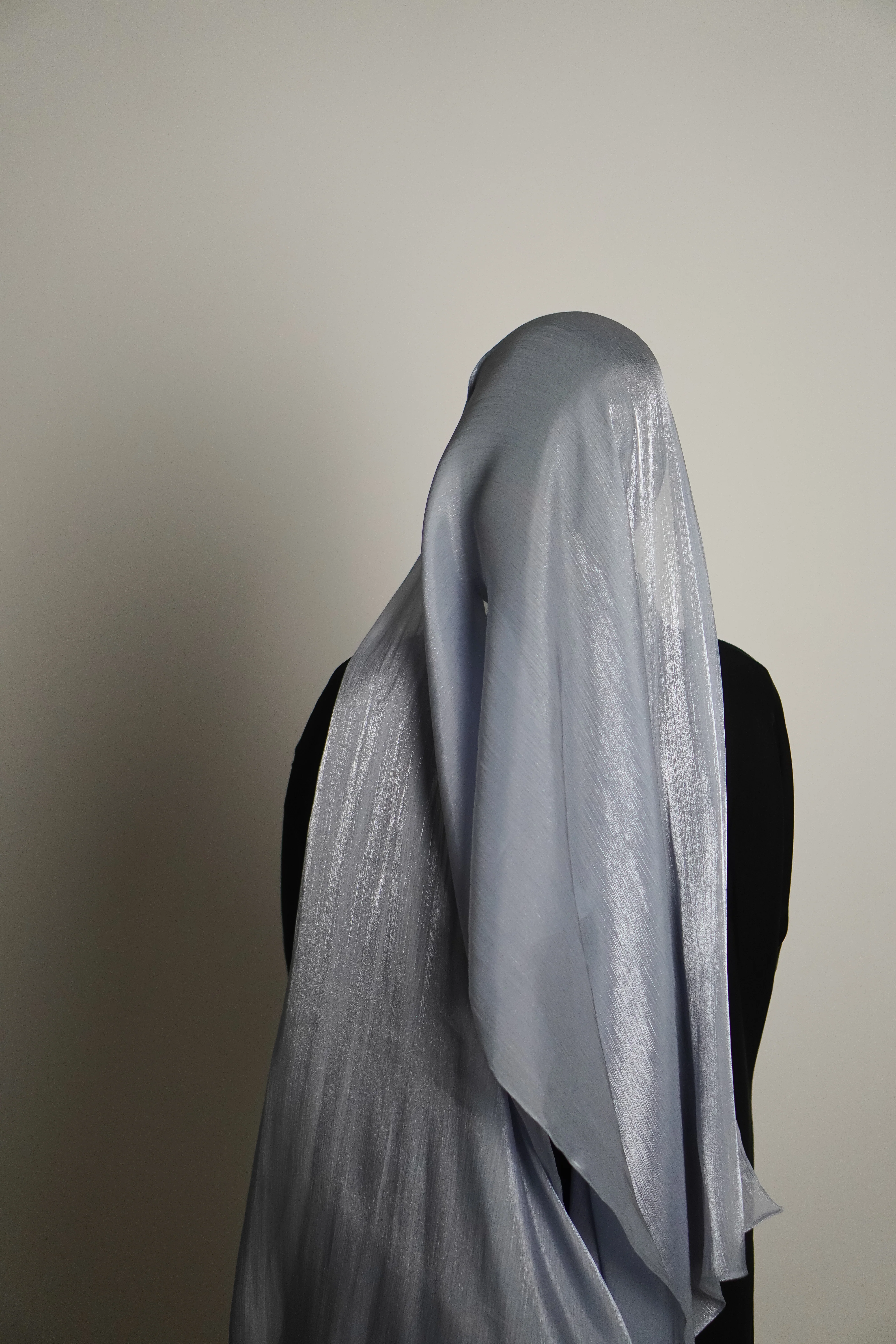 Premium Organza Hijab - Baby Blue - Image 12