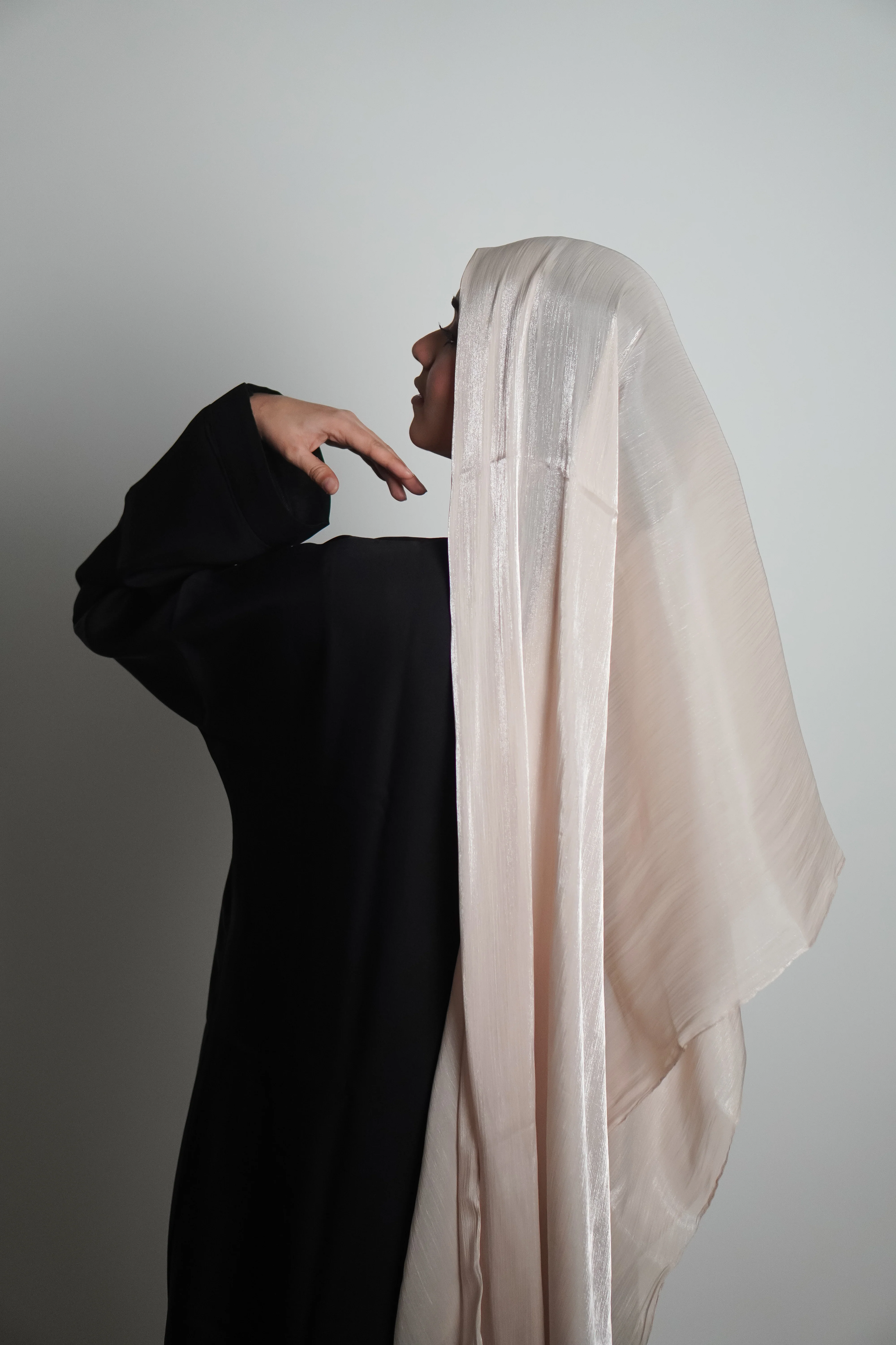 Premium Organza Hijab - Cremè Gold - Image 10