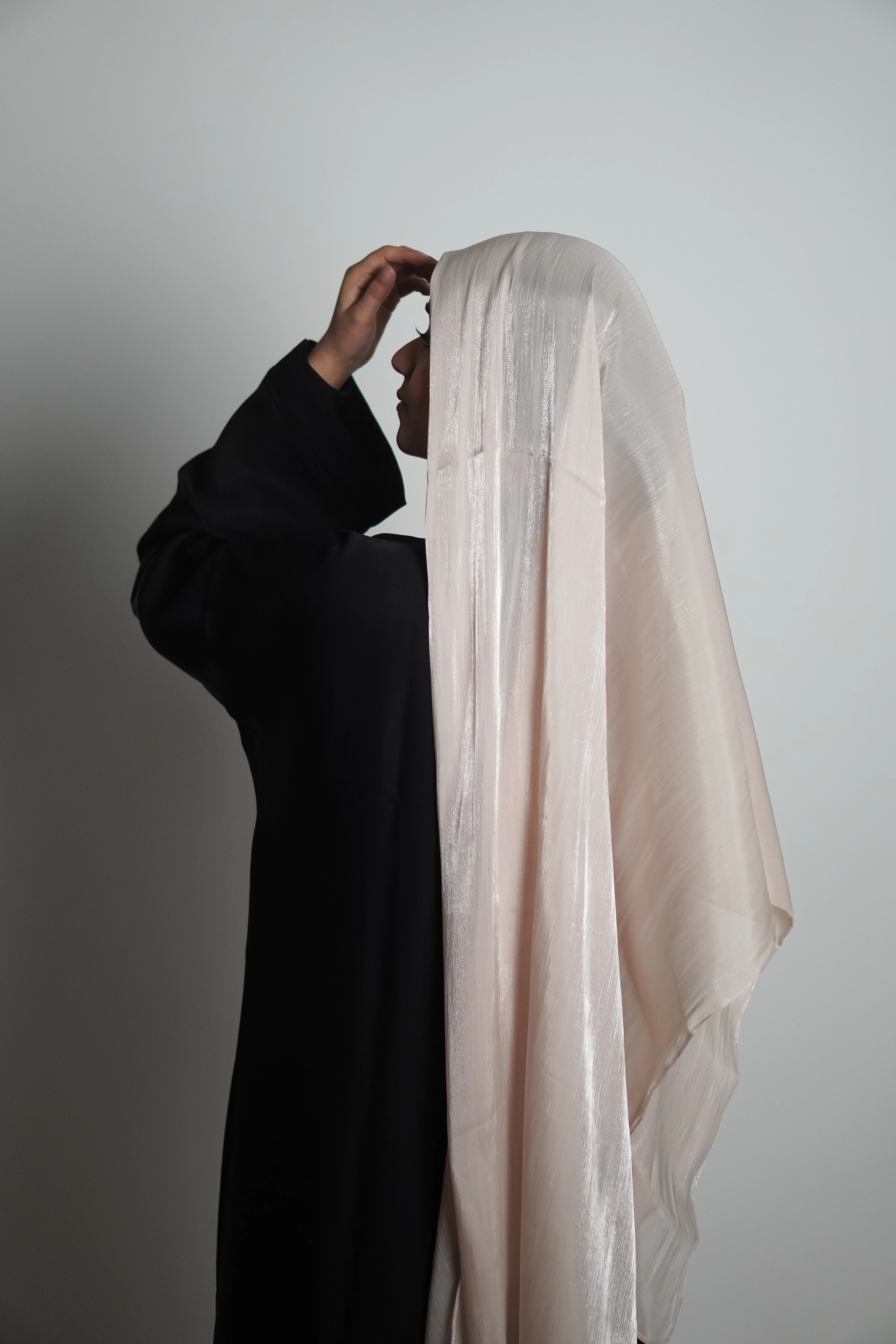 Premium Organza Hijab - Cremè Gold - Image 7