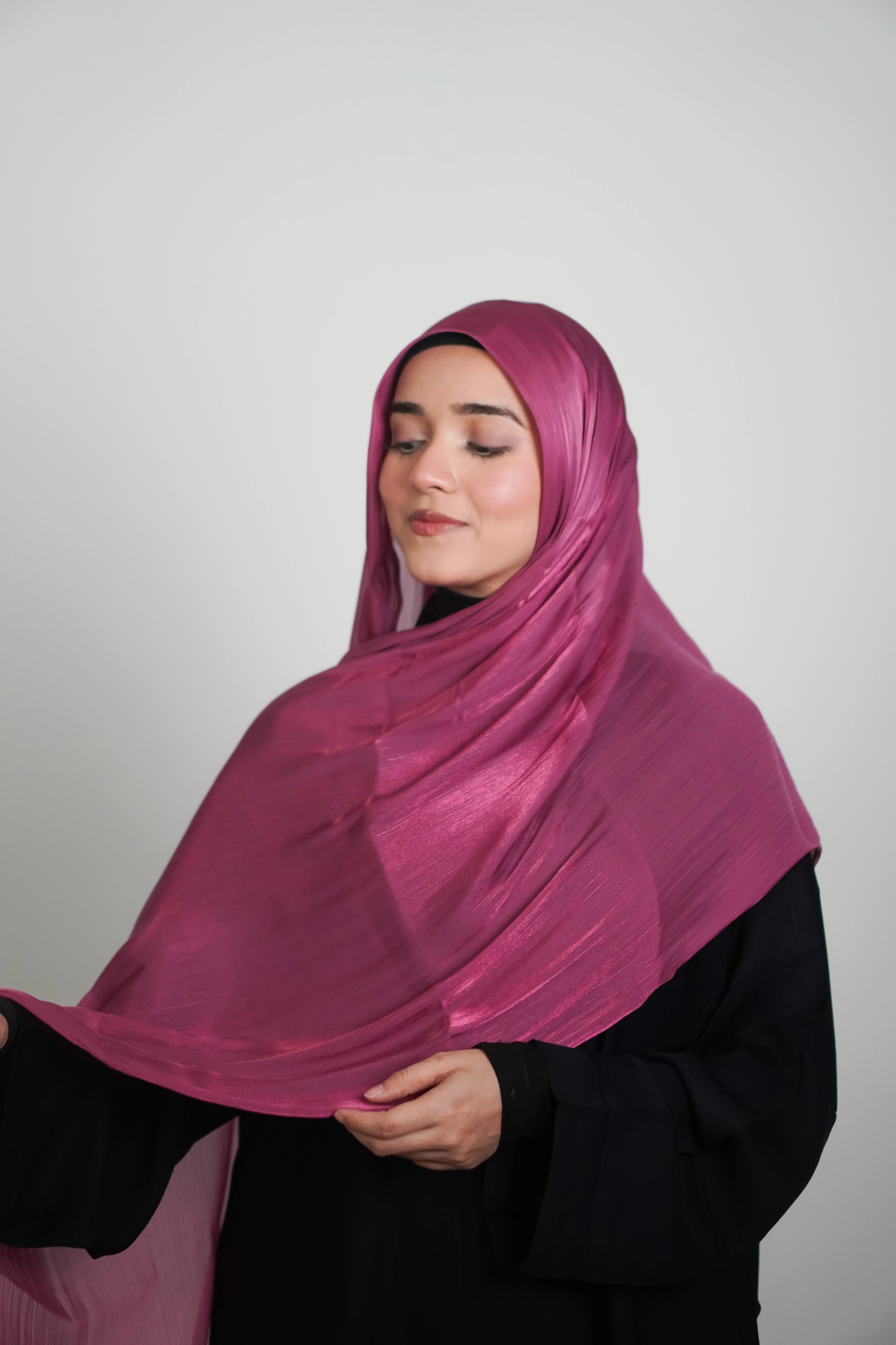 Premium Organza Hijab - Rose Pink - Image 13