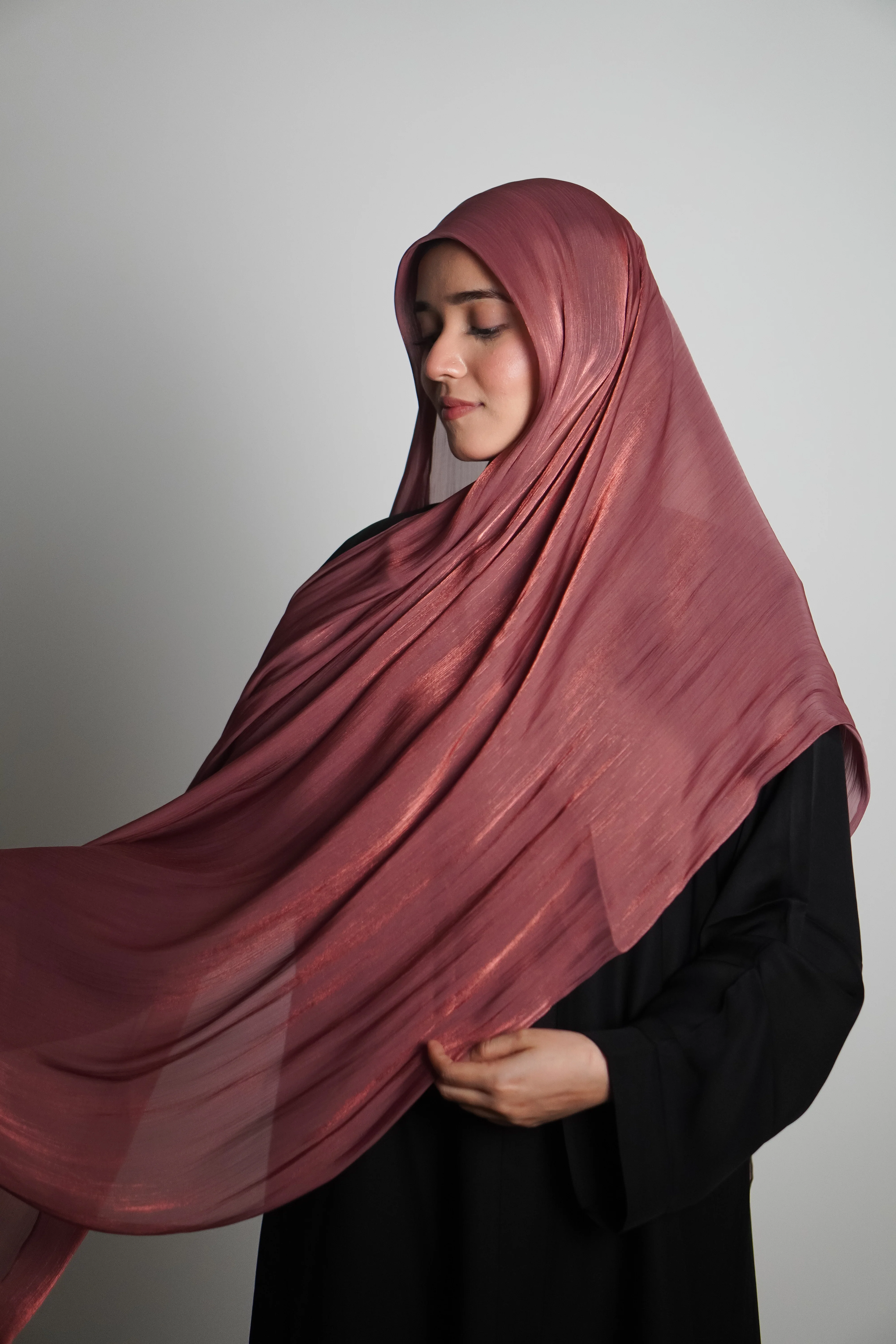 Premium Organza Hijab - Turkish Rose - Image 11