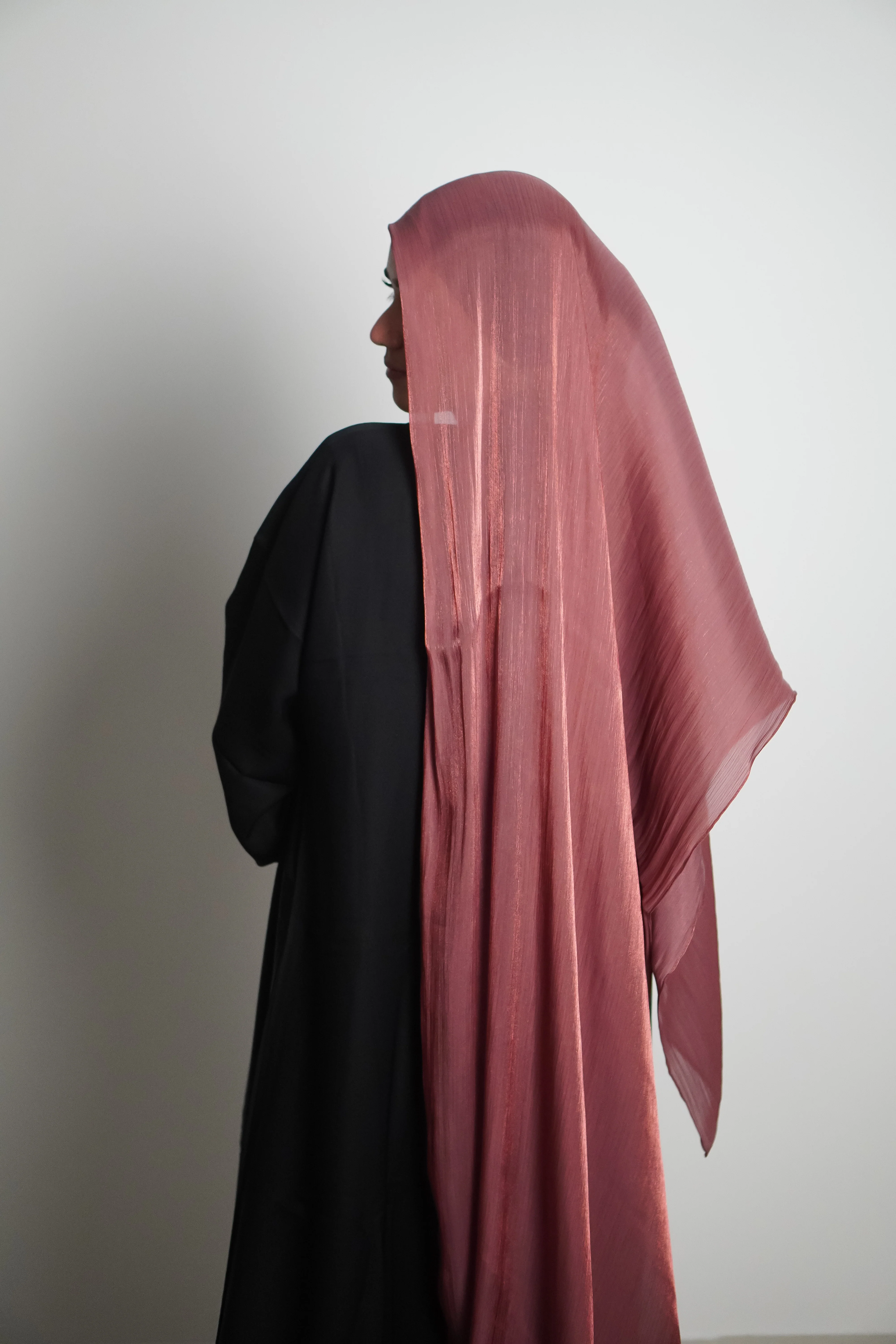 Premium Organza Hijab - Turkish Rose - Image 13