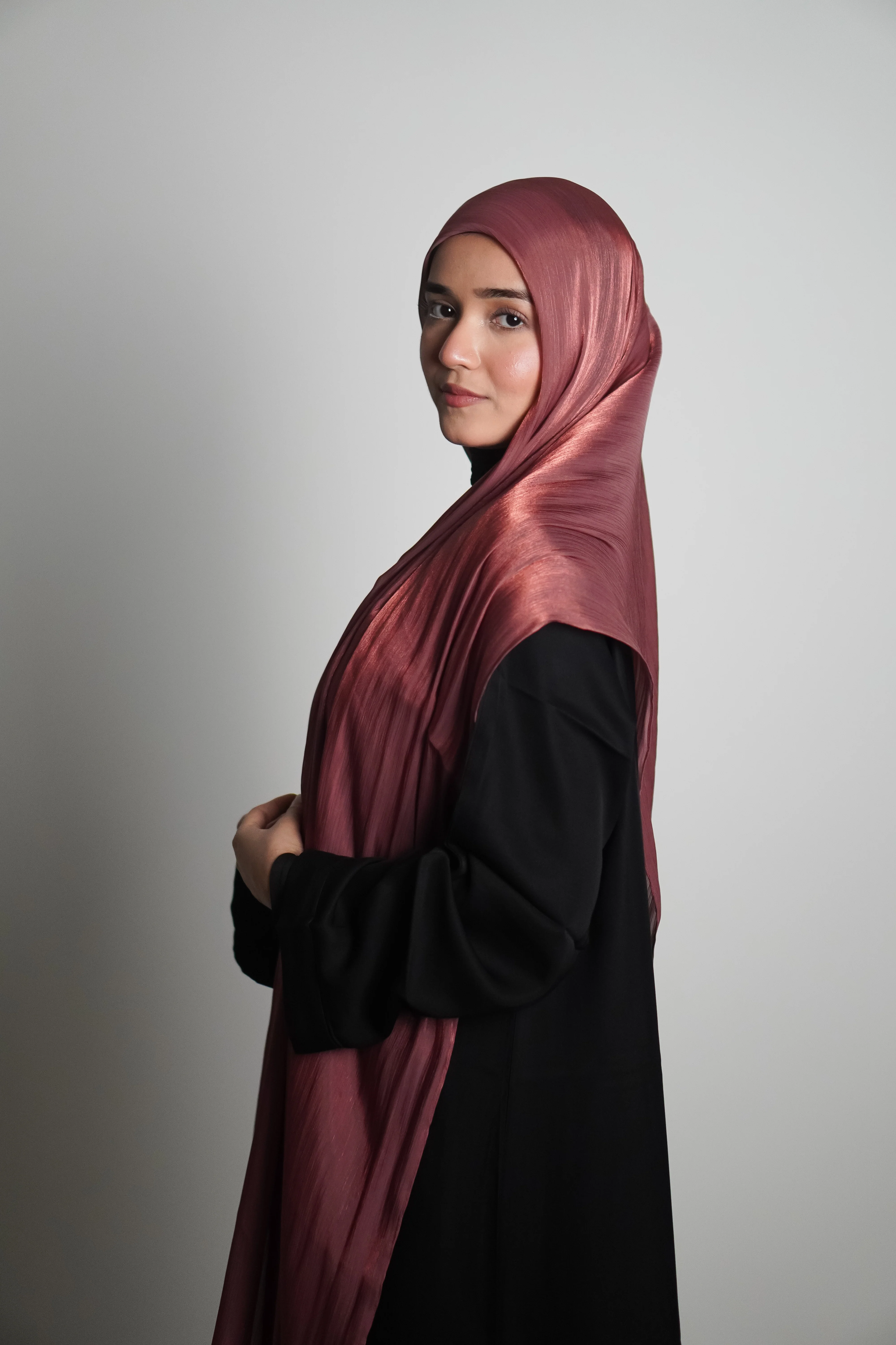 Premium Organza Hijab - Turkish Rose - Image 15
