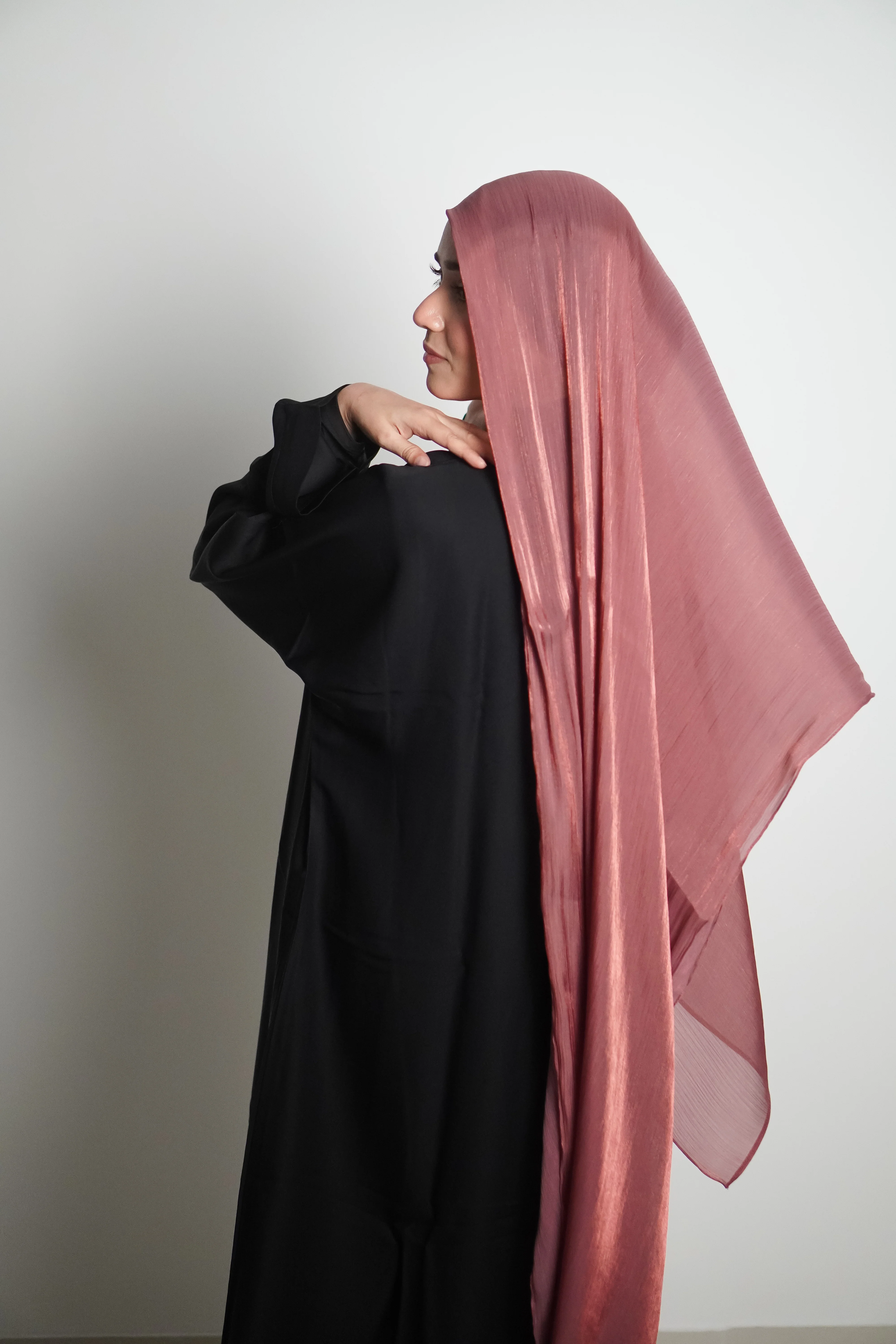 Premium Organza Hijab - Turkish Rose - Image 16