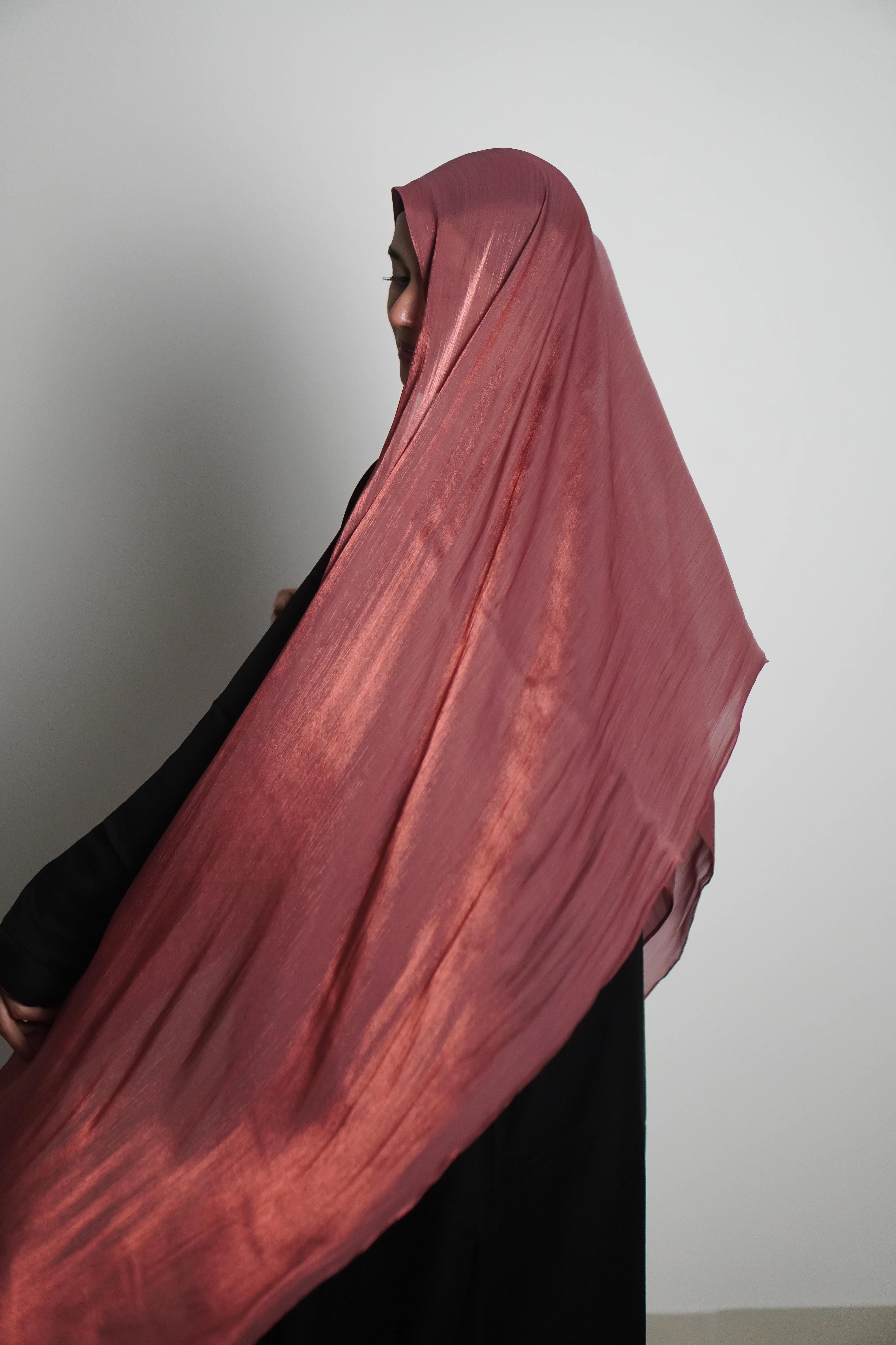 Premium Organza Hijab - Turkish Rose - Image 17