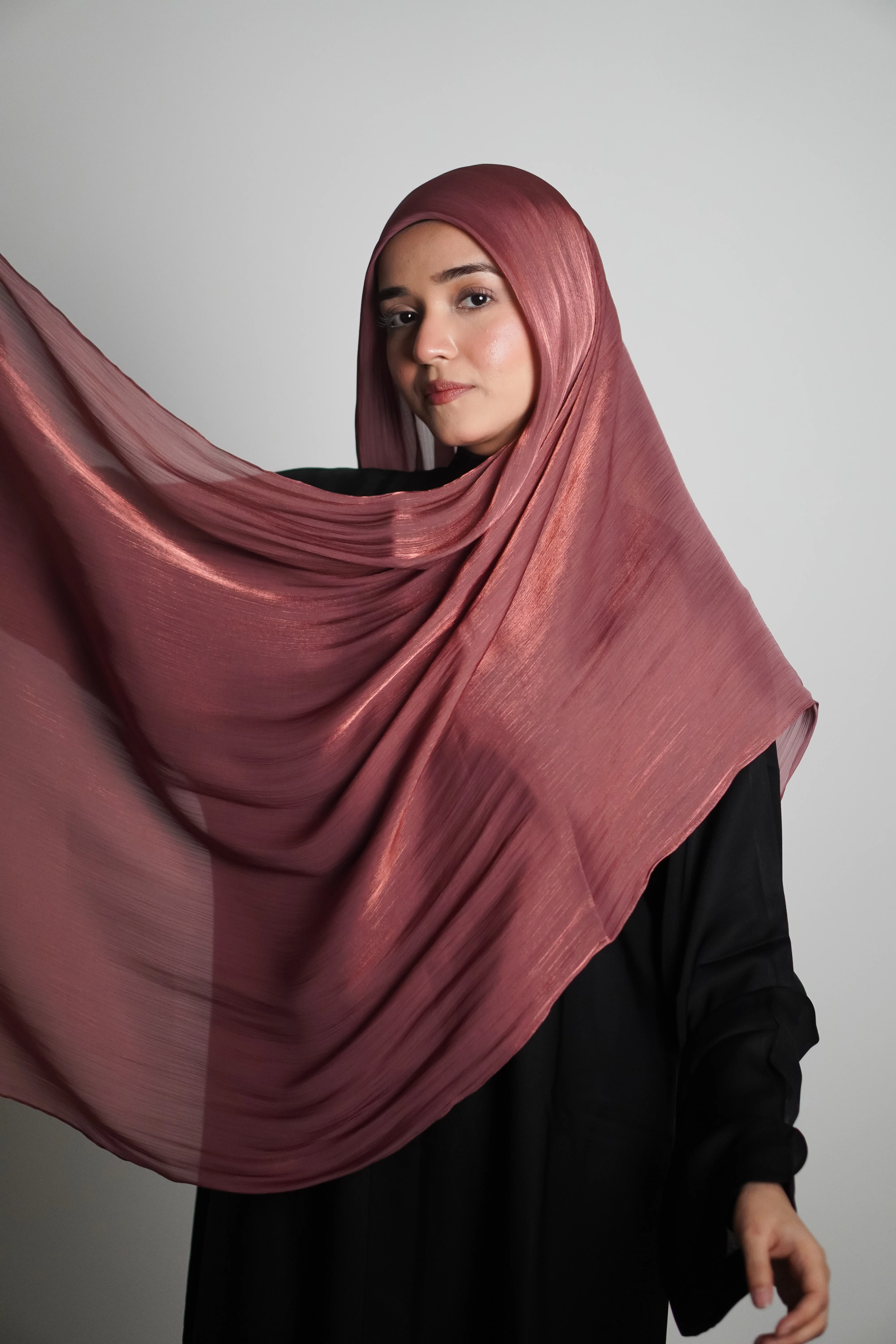 Premium Organza Hijab - Turkish Rose - Image 6