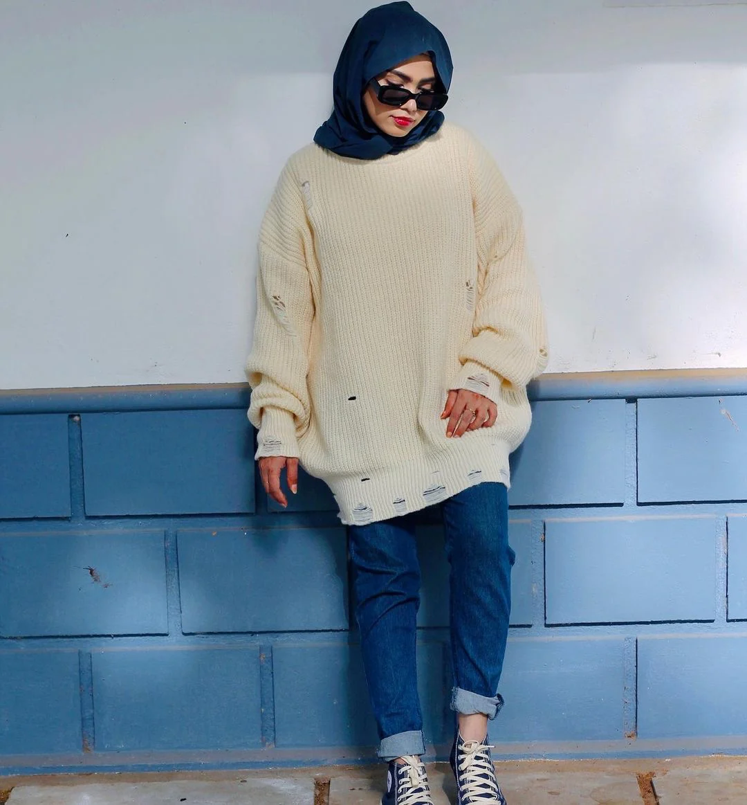 Pullover Women Sweater Dress - Oversized