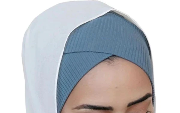 Ribbed Jersey Criss-Cross Hijab Cap - Image 3