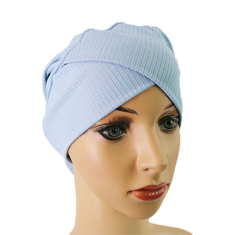 Ribbed Jersey Criss-Cross Hijab Cap - Image 7