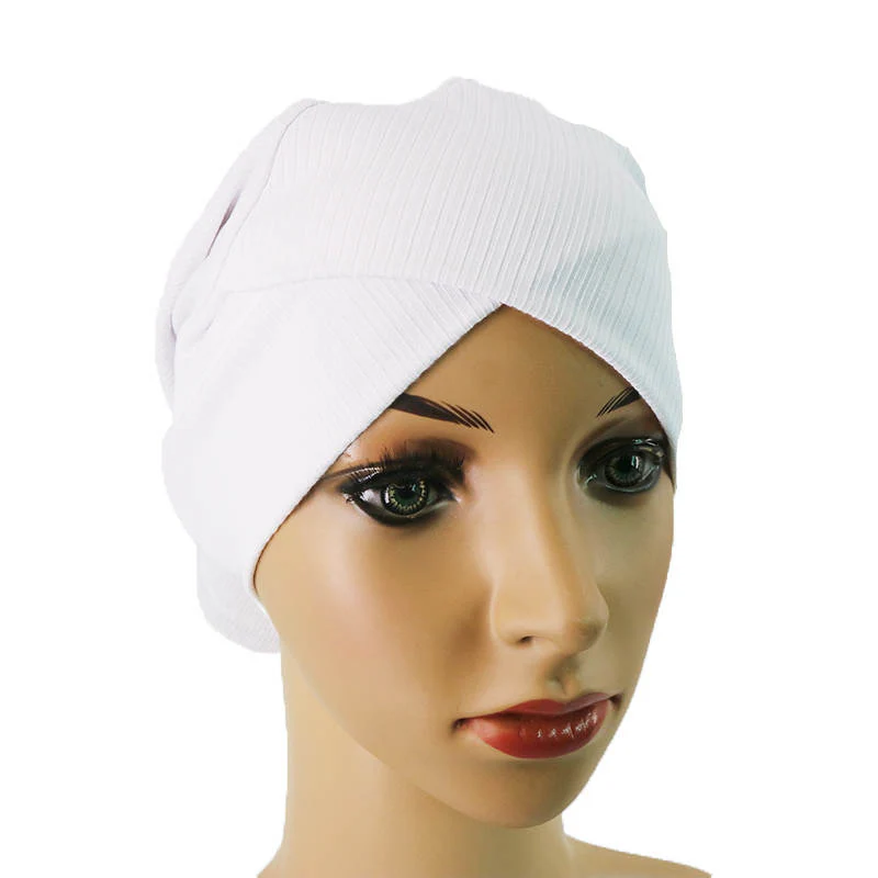 Ribbed Jersey Criss-Cross Hijab Cap - Image 9