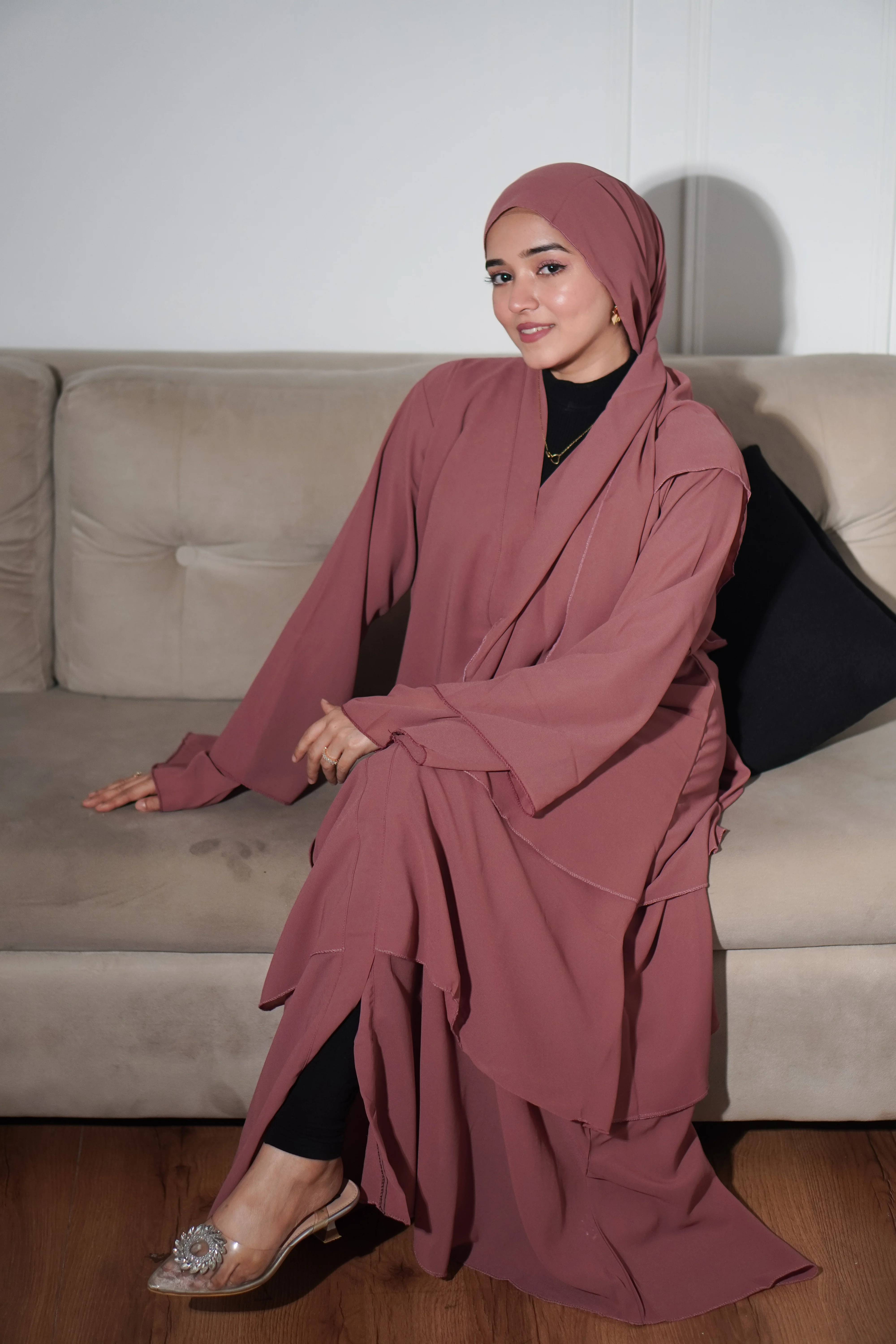 SERENE LAYERED ABAYAH - RUSTIC - Image 2