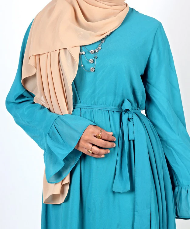 Shehreen frills – Teal Green - Image 5
