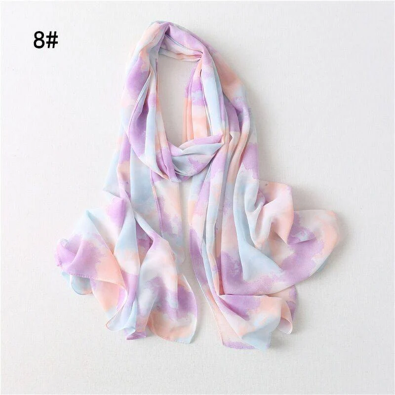 Tie Dye Hijab – Chiffon Scarves – Shade 8