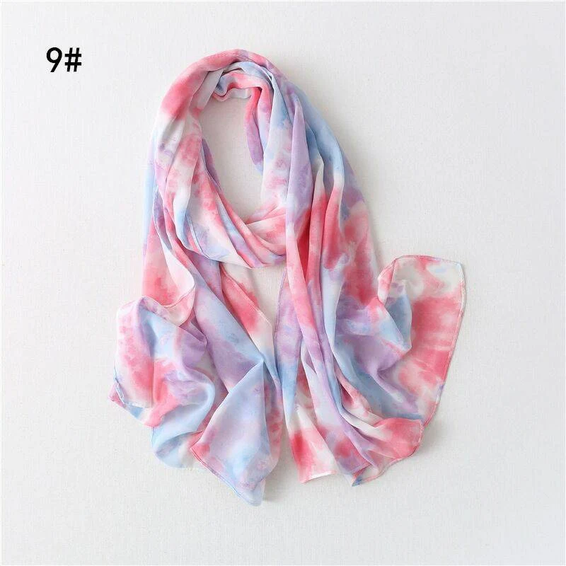 Tie Dye Hijab – Chiffon Scarves – Shade 9