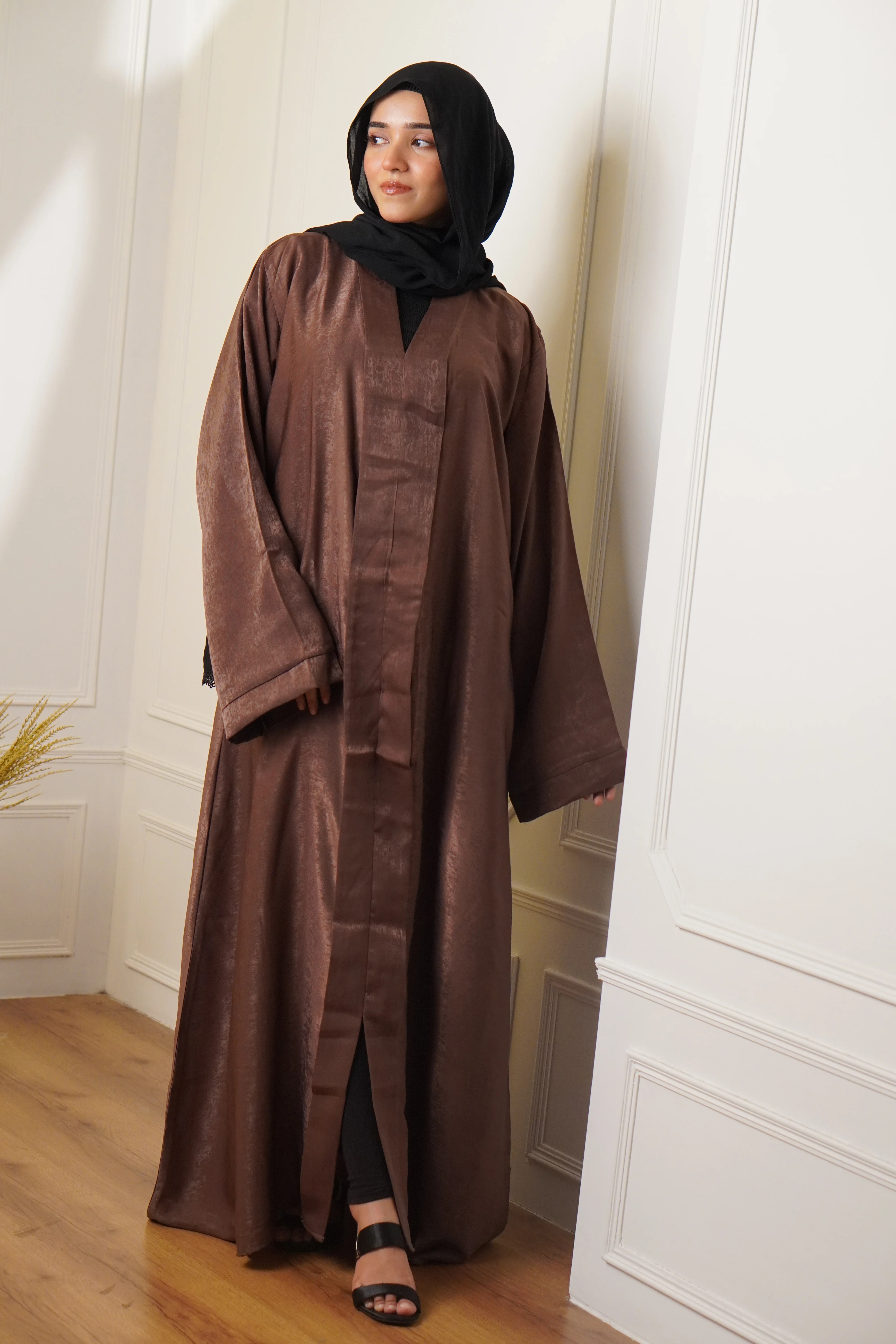 VELVET TOUCH ABAYAH - MAUVE - Image 5