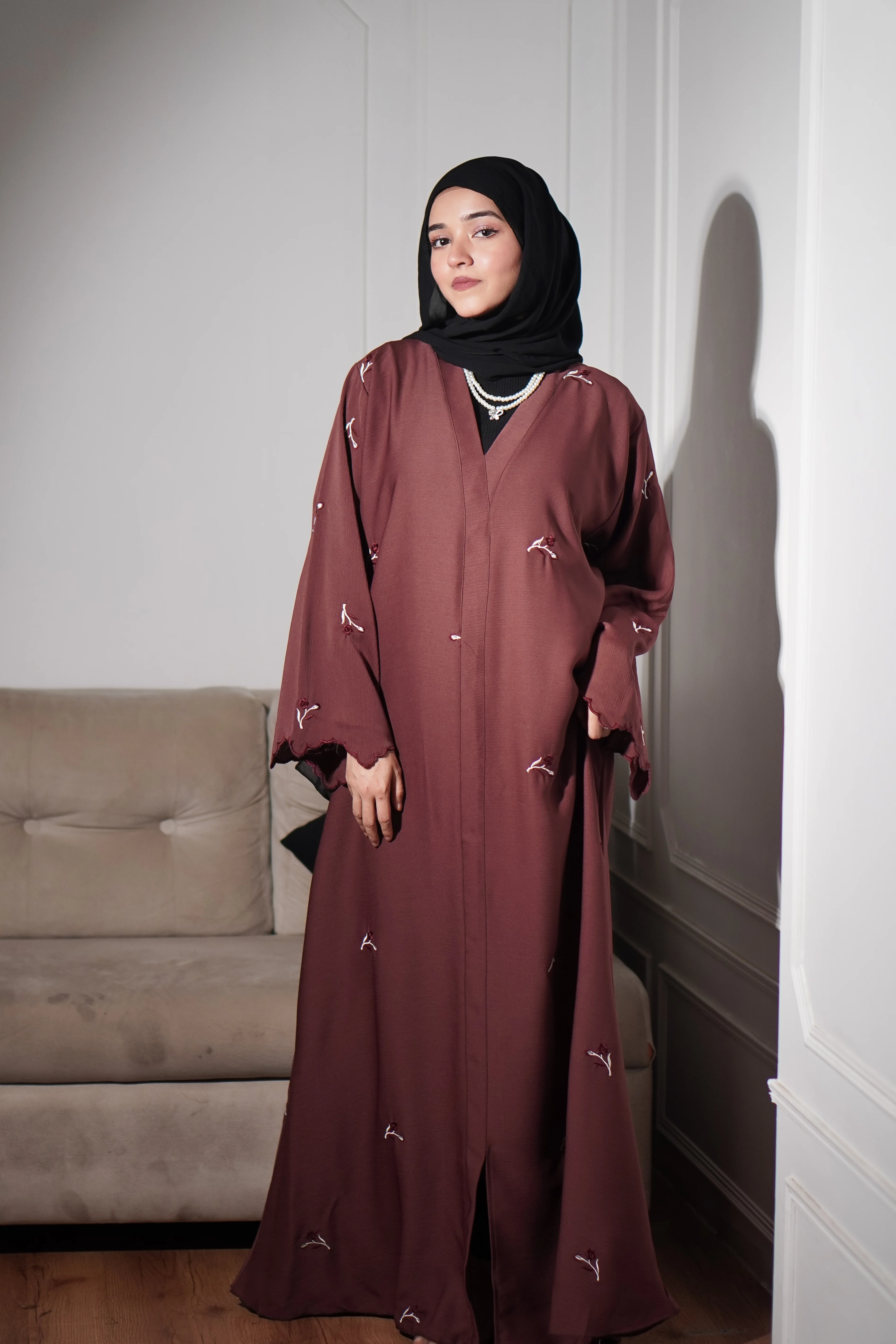 Zam Zam Abayah - Rustic Maroon - Image 13
