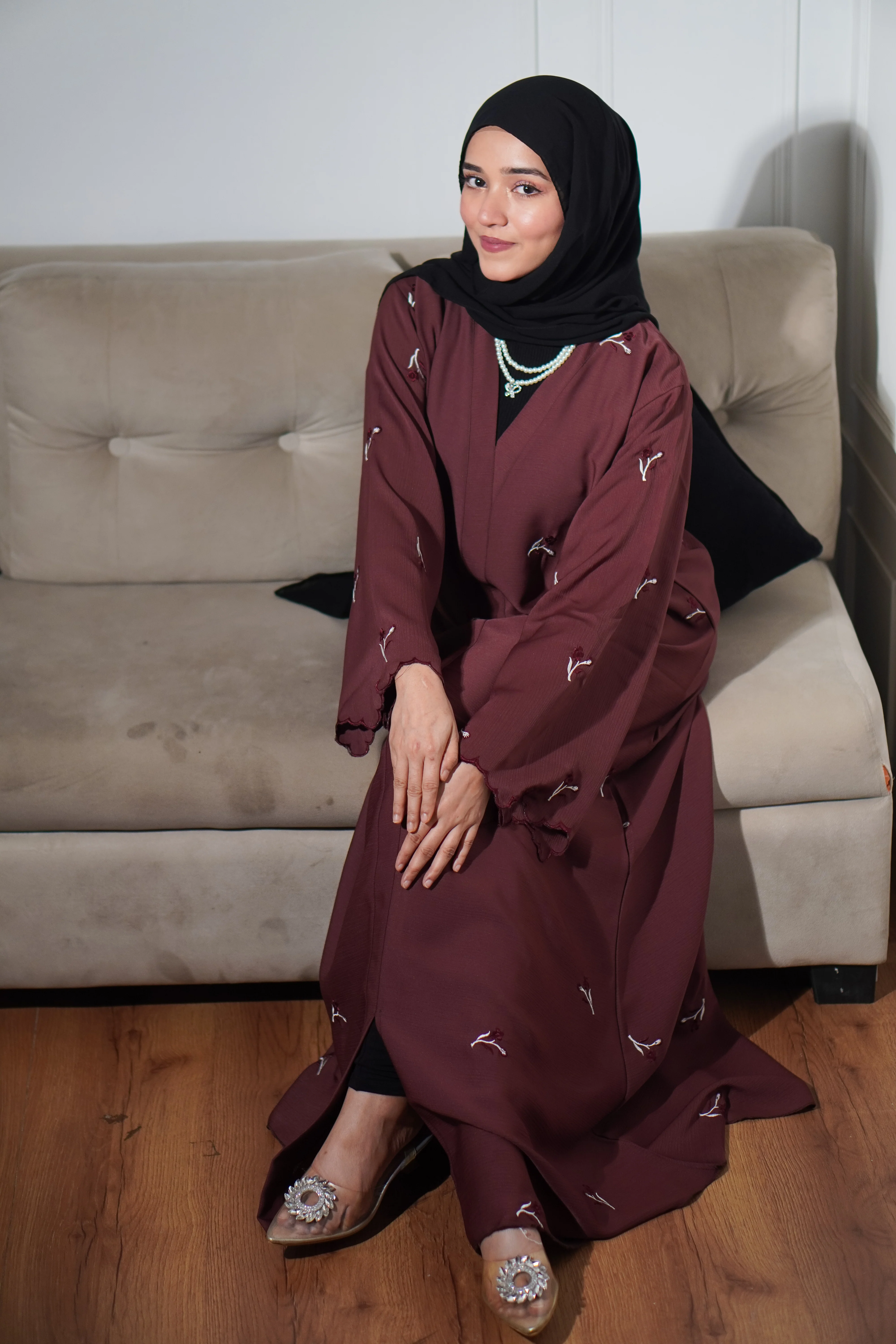 Zam Zam Abayah - Rustic Maroon - Image 7