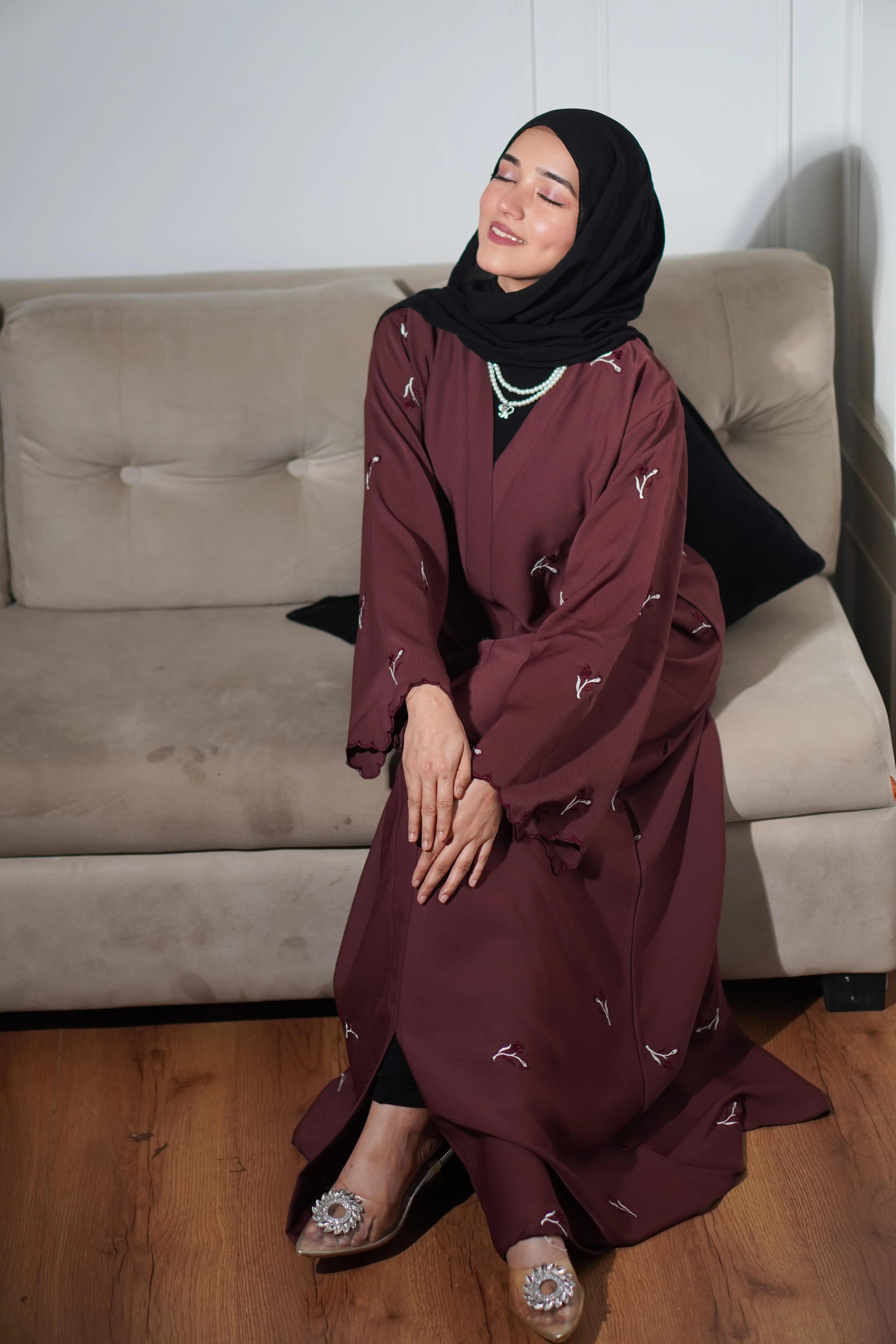 Zam Zam Abayah - Rustic Maroon - Image 8